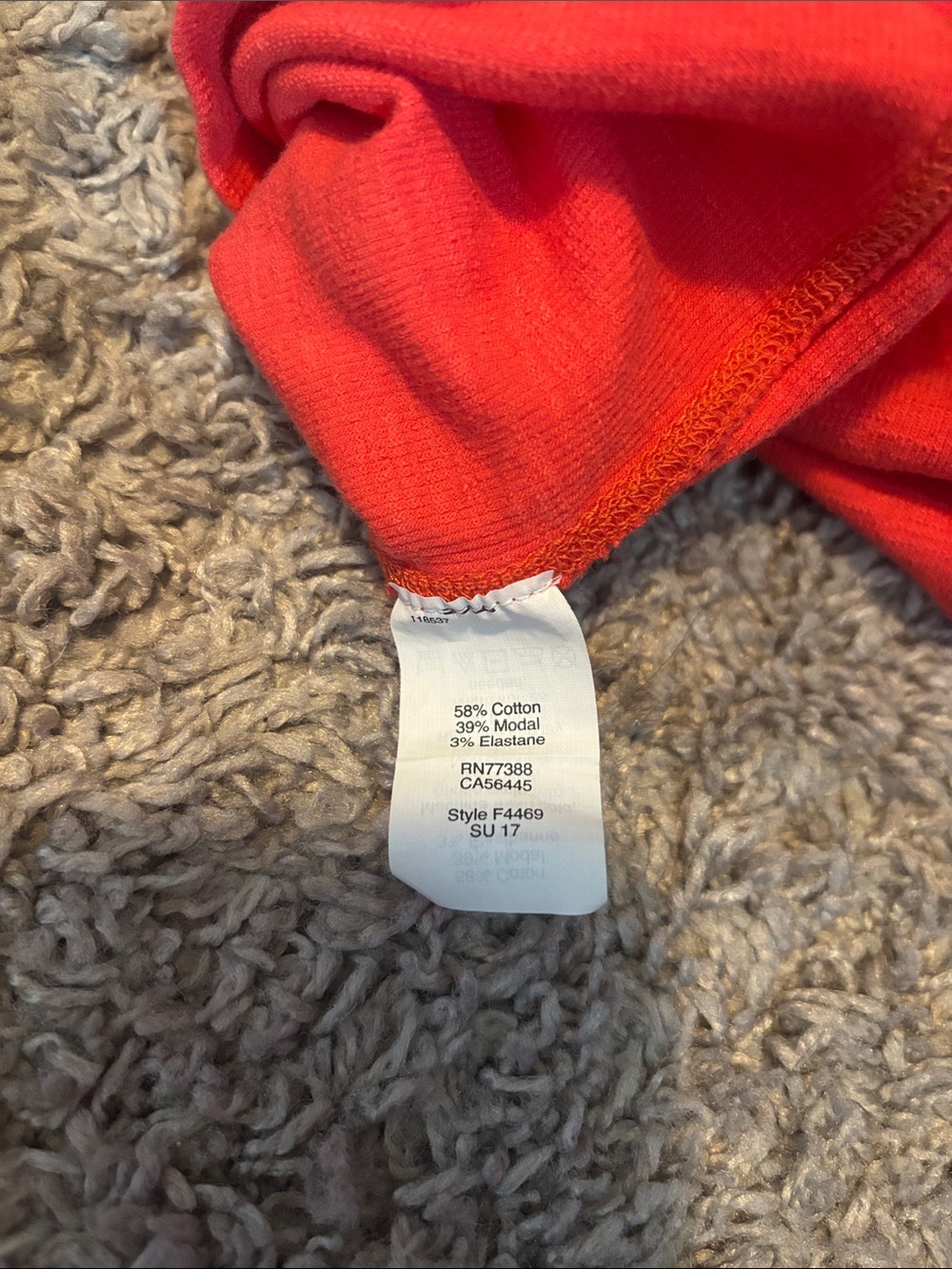 Madewell Red Ribbed Tank Top - Picture 5 of 5